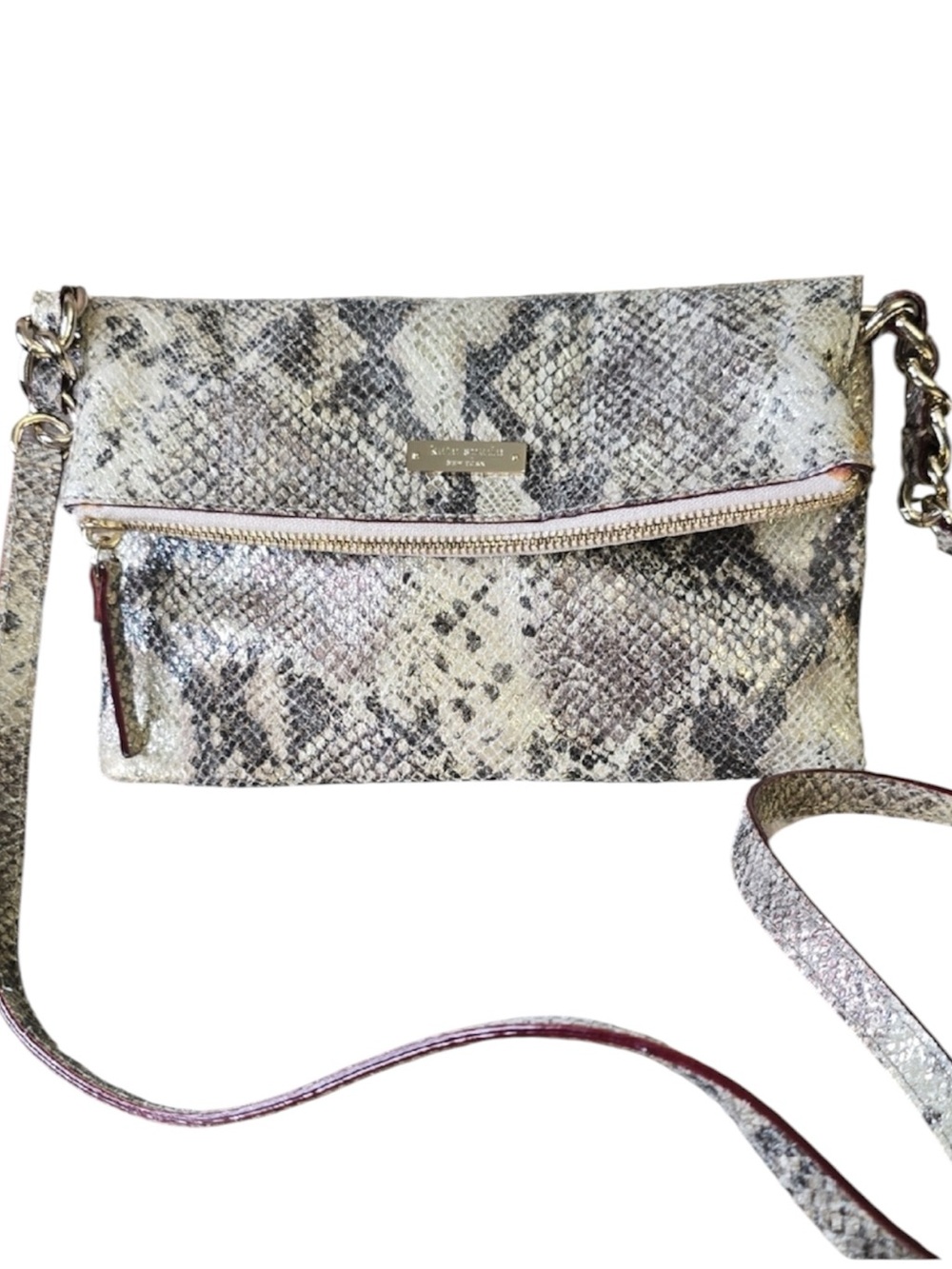 Kate Spade Cobble Hill Krista Python Embossed Leather Crossbody Bag